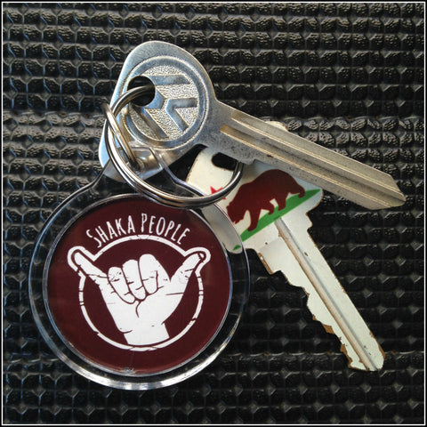 BURGUNDY KEYCHAIN
